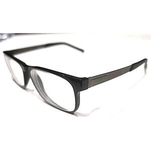 Randolph Keesler Black Silver Rectangle Eyeglasses Frame 58-15 145 Japan
